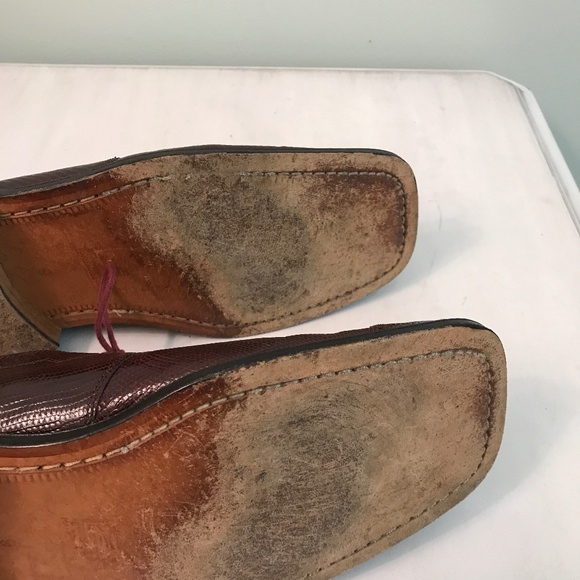 David Eden crocodile lizard burgundy shoes main image 15